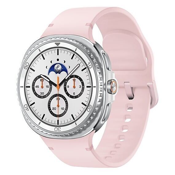 Galaxy Watch8 Classic | 46 мм | White | Sport/Pink | S/M, Размер: 46 мм, Цвет: White, Тип ремешка: Sport, Цвет ремешка: Pink, Размер ремешка: S/M, Подключение часов: Bluetooth / Wi-Fi